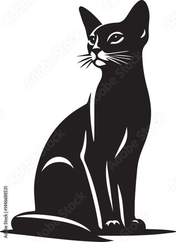 cat silhouette vector, cat silhouette drawing, logo vector