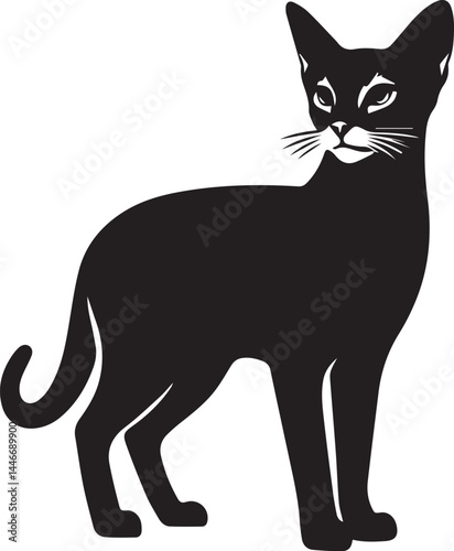 cat silhouette vector, cat silhouette drawing, logo vector
