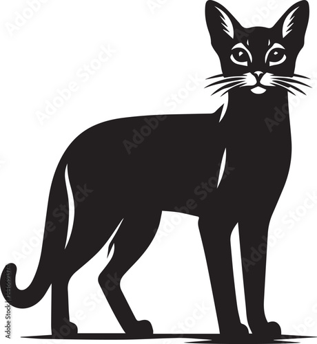 cat silhouette vector, cat silhouette drawing, logo vector
