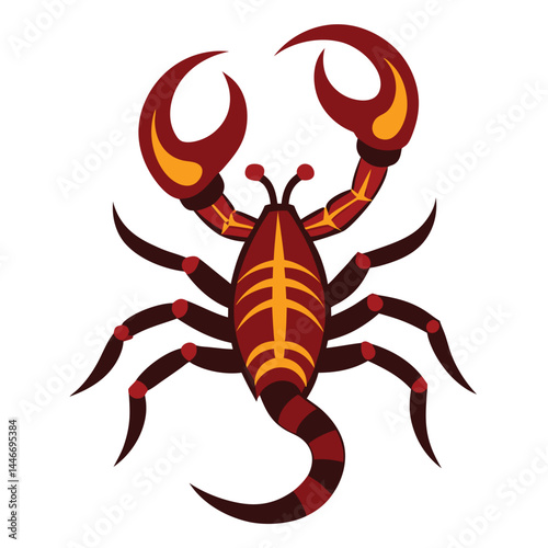 A stylized-scorpion-with-intricate-pattern 