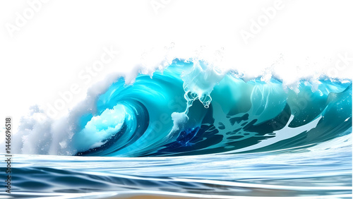 PNG Ocean blue sea wave. cut out, transparent