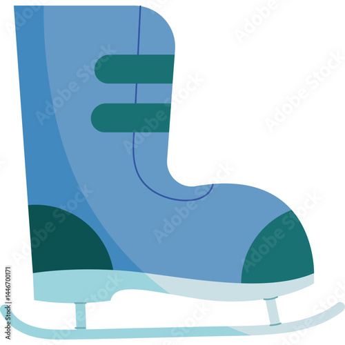 Creative Vector Designs for Flat Ice Skates and Winter Sports