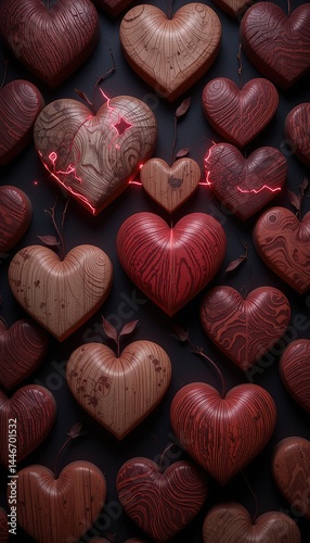 Rustic Wooden Hearts – Love in Every Grain