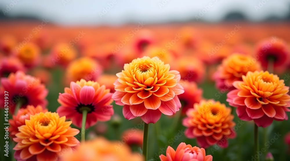 Vibrant Dahlias in a field. Perfect for nature, gardening, or floral themes. Captivating composition. Vibrant Dahlias in a field. Perfect for nature, gardening, or floral themes. Captivating composition.