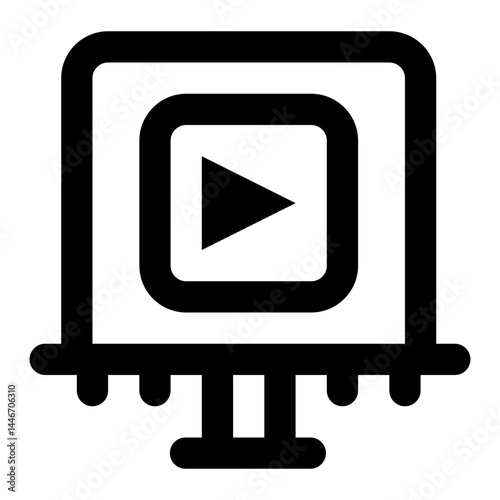 icon advertising with style outline