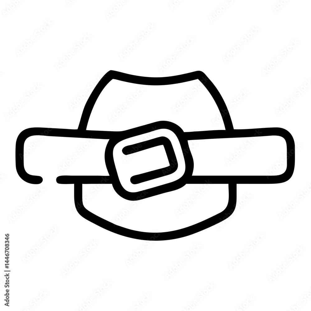 Simple Belt Buckle Icon - Minimalist Fashion Design Vector Simple Belt Buckle Icon - Minimalist Fashion Design Vector