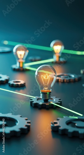 Illuminating Innovation: Network of Ideas and Gears