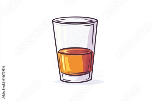 Shot glass of amber liquid (1)