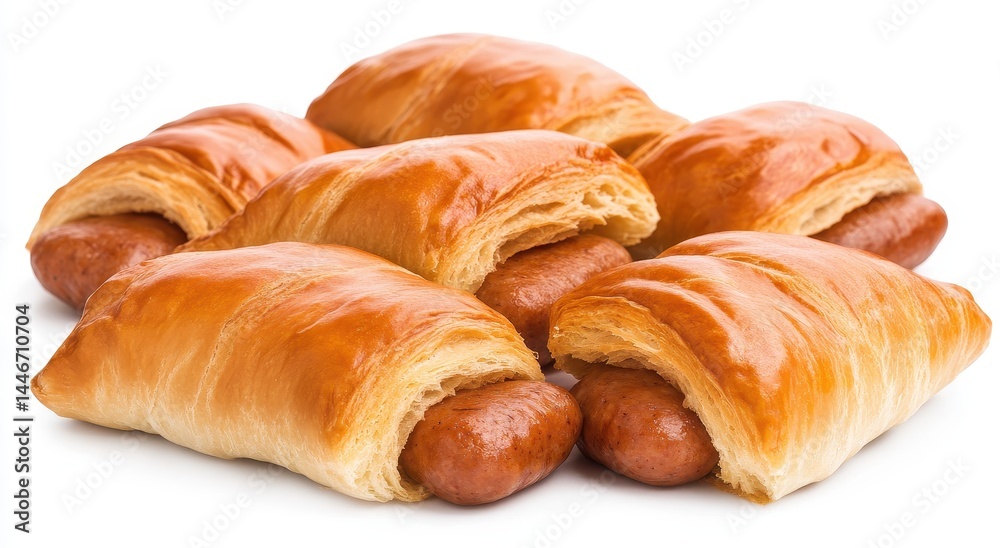 Savory pastries with sausages Savory pastries with sausages