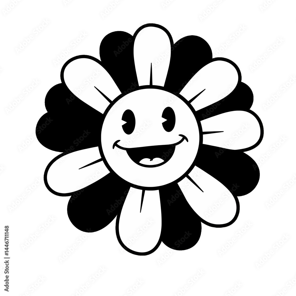 Flower doodle face Flower doodle face