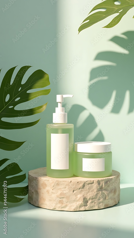 Green Botanical Skincare Display Green Botanical Skincare Display