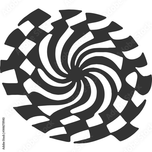 Unbroken Loops Vintage Illustration Vector