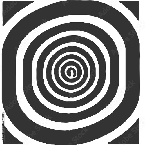 Unbroken Loops Vintage Illustration Vector