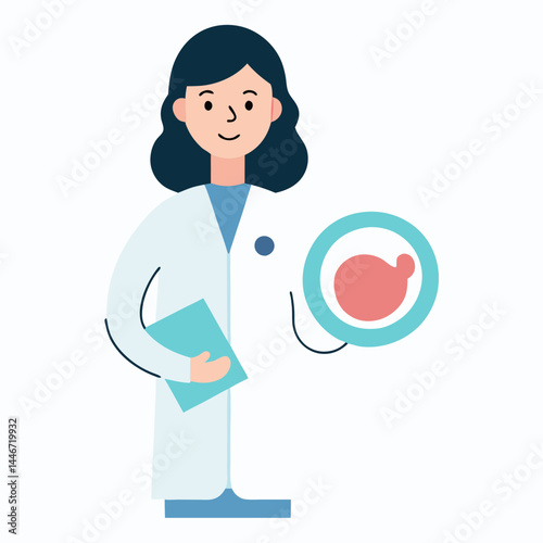 doctor with stethoscope and medical equipment