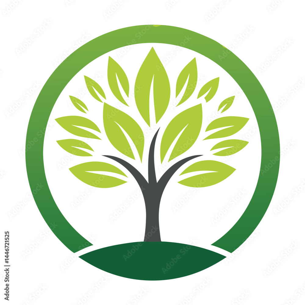 Obraz premium Circle-tree-logo