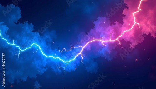 Abstract vibrant blue lightning plasma background for energetic designs, electric, dynamic, abstract