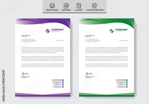 Creative official business letterhead template