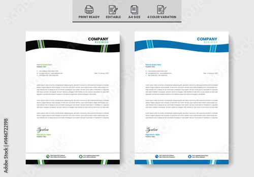 Creative official business letterhead template