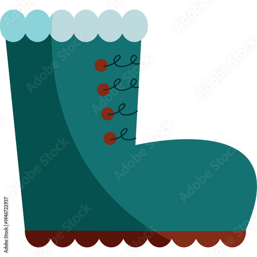 Warm and Stylish Winter Boots Vector Design