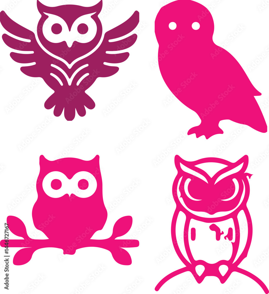 Owl bundil simple icon. Vector ICON all icon Viktor Owl bundil simple icon. Vector ICON all icon Viktor