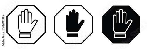 stop hand icon.