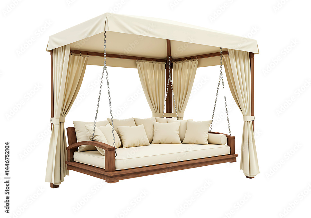 Canopy swing bed isolated on transparent background
Canopy swing bed isolated on transparent background