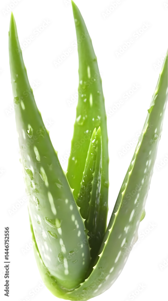 Fototapeta premium Aloe Vera Plant Isolated On Transparent Background