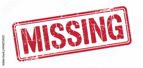 Red Grunge Rubber Stamp Missing Word Graphic