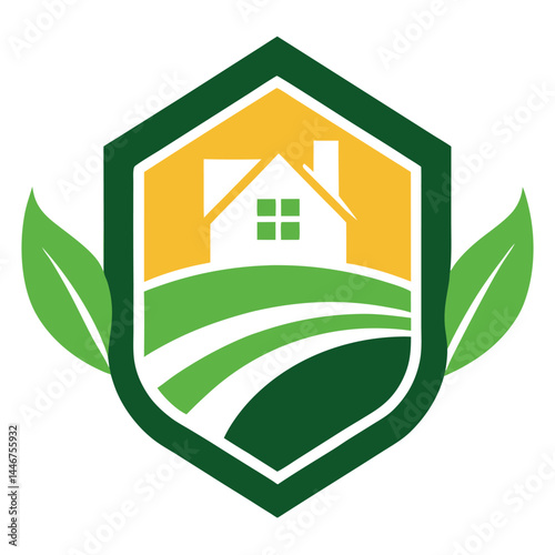 Ecological-farm-house-logo-with-emblem-style 