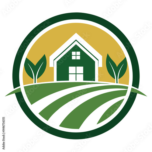 Ecological-farm-house-logo-with-emblem-style 