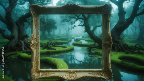 A videograph depicting the exterior of a forest and wetland photo
