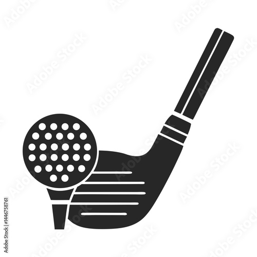 Golf icon silhouette vector illustration