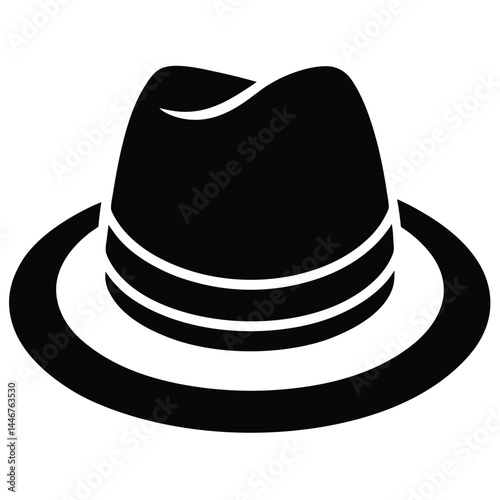 Fedora hat vector icon