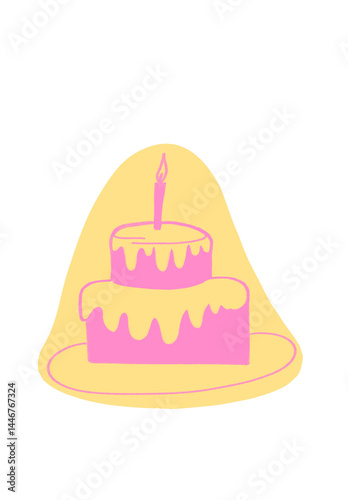 birthday cake with candle