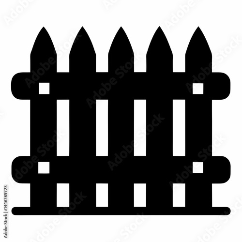 Fence silhouette vector illustration