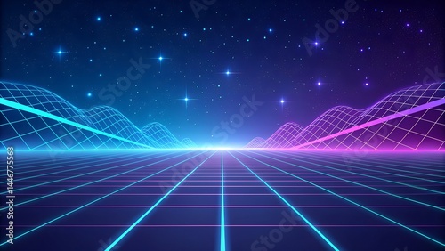 Future technology line background and light effect