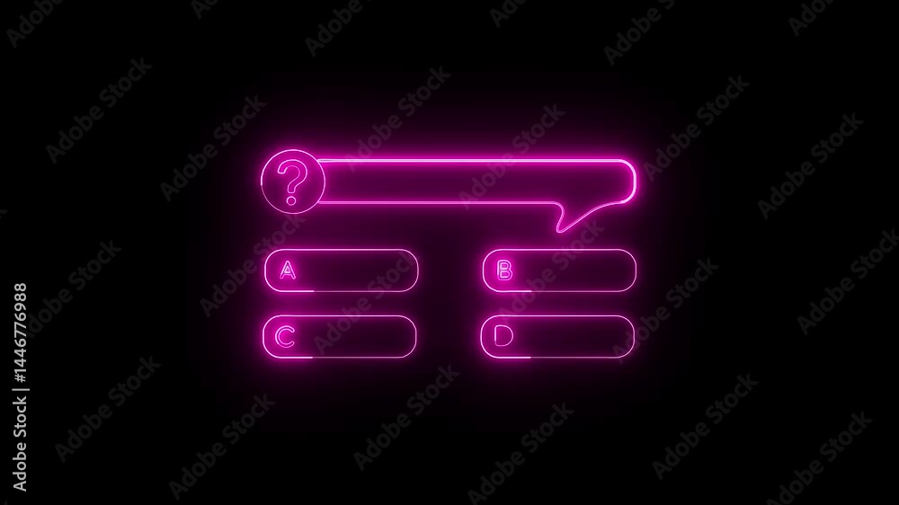 Neon Quiz Template With Options A B C And D. Quiz template with options provides choices for answering. Users can select from multiple choices quickly. Neon Quiz Template With Options A B C And D. Quiz template with options provides choices for answering. Users can select from multiple choices quickly.