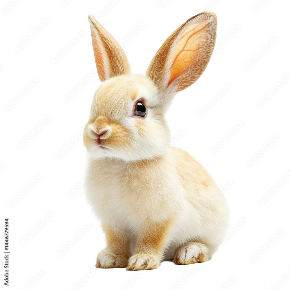 Obraz premium Adorable White Rabbit