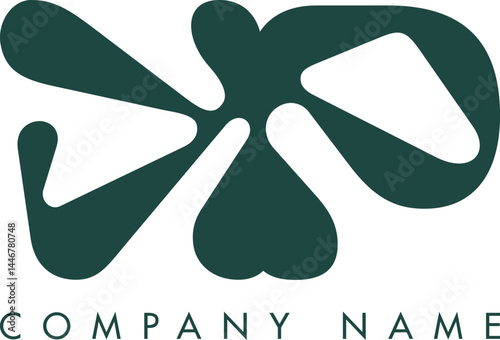 Creative Abstract Initial Letter KP Logo Design