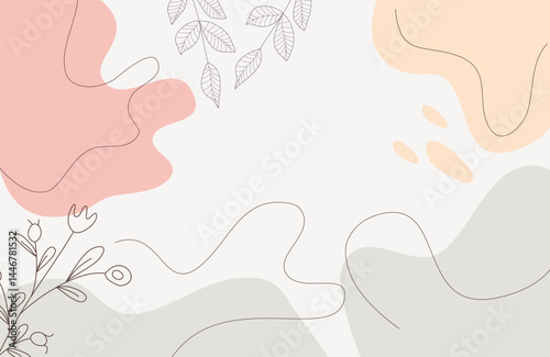 Aesthetic Colorful Pastel Floral Fluid Abstract