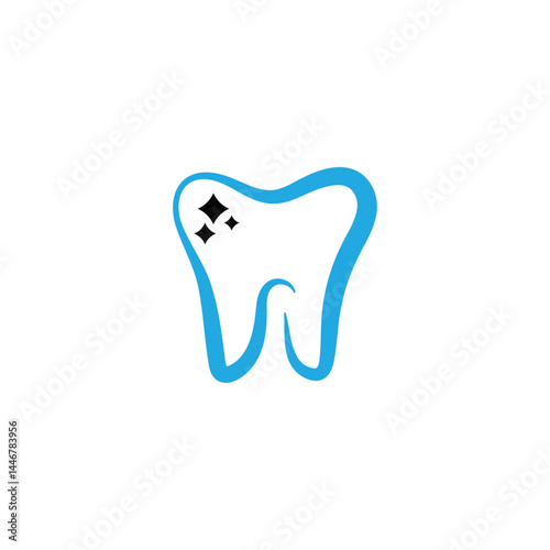 tooth logo icon illustration flat