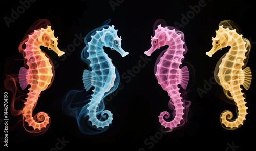 colorful seahorse illustration
