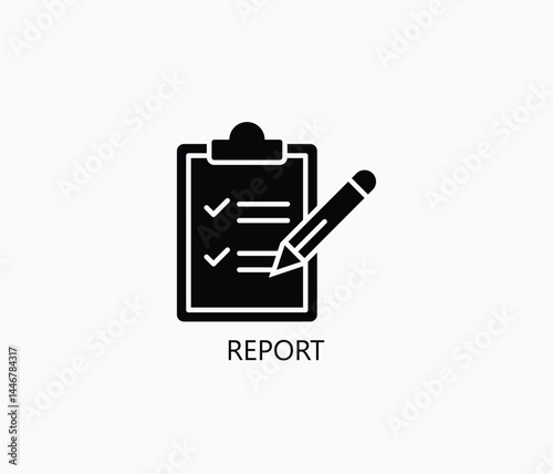 Report Icon Or Logo Isolated Illustration