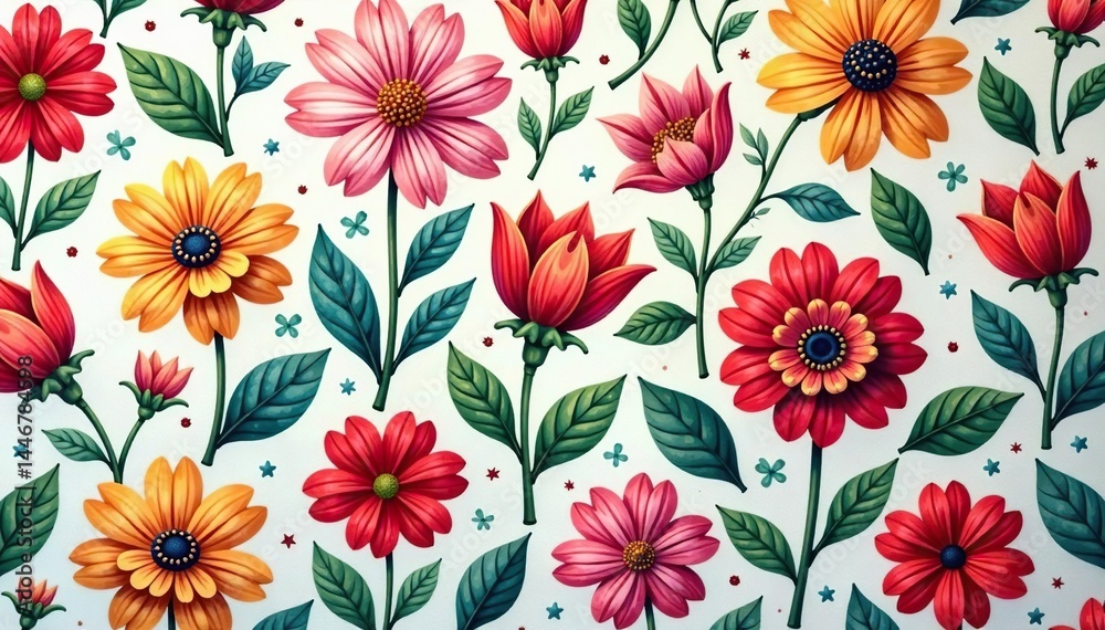 Intricate floral motifs form a continuous, delicate pattern perfect for wallpaper or fabric , plant, background Intricate floral motifs form a continuous, delicate pattern perfect for wallpaper or fabric , plant, background