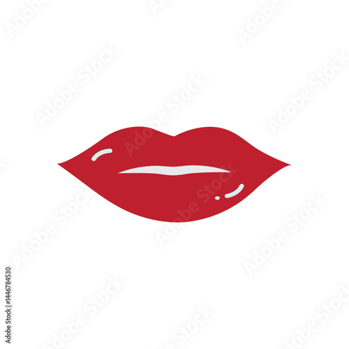 lips logo icon illustration flat