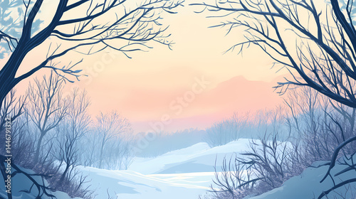 serene winter tree branches