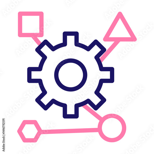 Schema Markup Vector Line Two Colors Icon Design