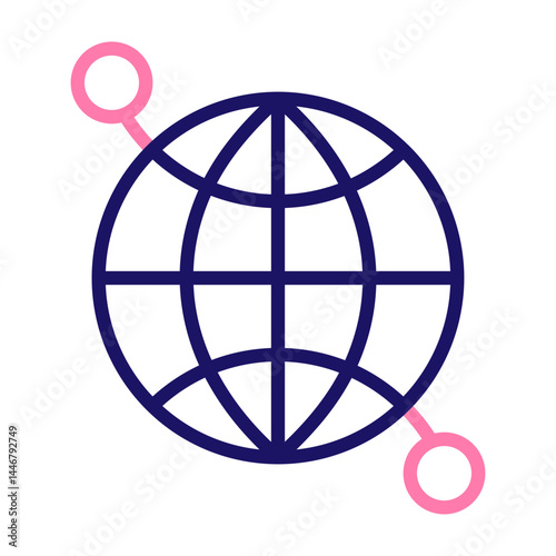 Semantic SEO Vector Line Two Colors Icon Design