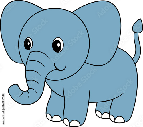 baby elephant cartoon, elephant vector