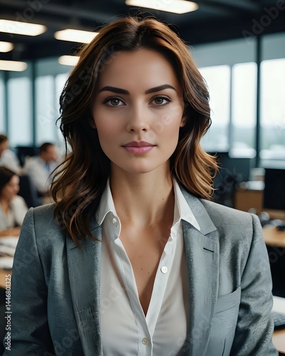 Portrait of a beautiful office woman 